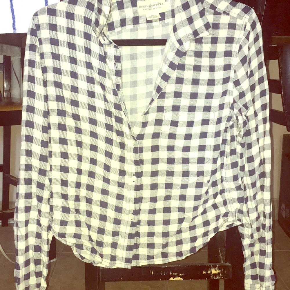 Crop top button down shirt